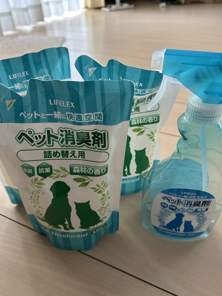カルテック　ペット用除菌・消臭スプレー　5本 ペット用消臭スプレー 森林 本体 500ml(本体 500ml): ペット