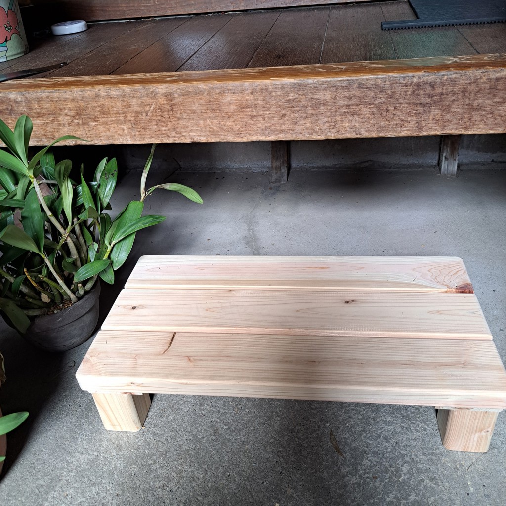 LIFELEX 桧 踏み台 S 約39×27×12cm(S): 木材・建材・金物
