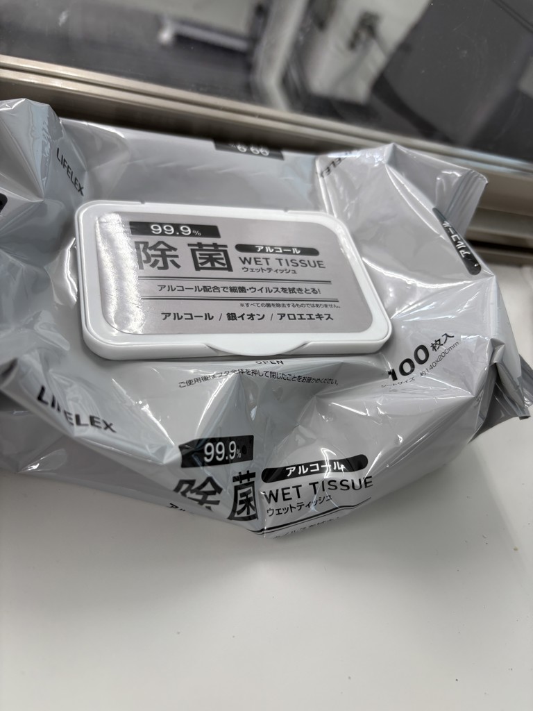 LIFELEX 除菌ウェットティッシュ アルコール 蓋付き 100枚入り(100
