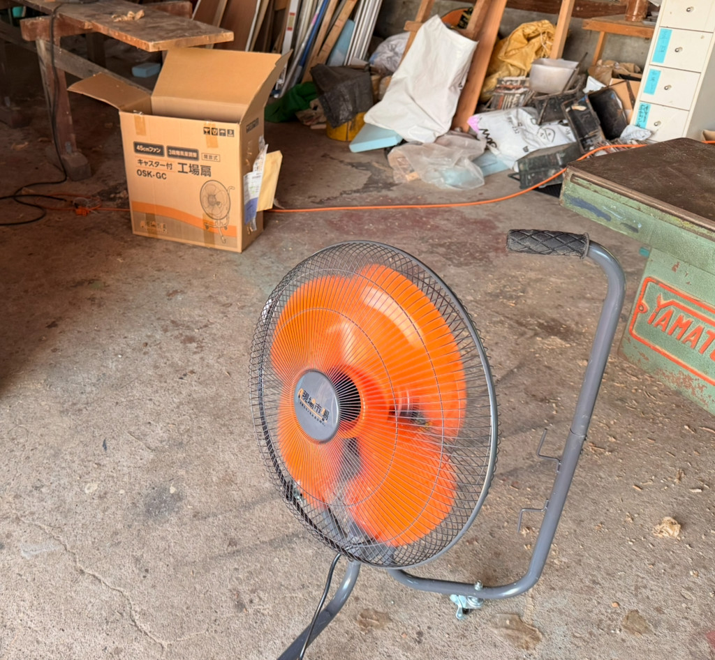 2025年度完売】現場市場 工場扇 45cm 床置 キャスター付 開放式