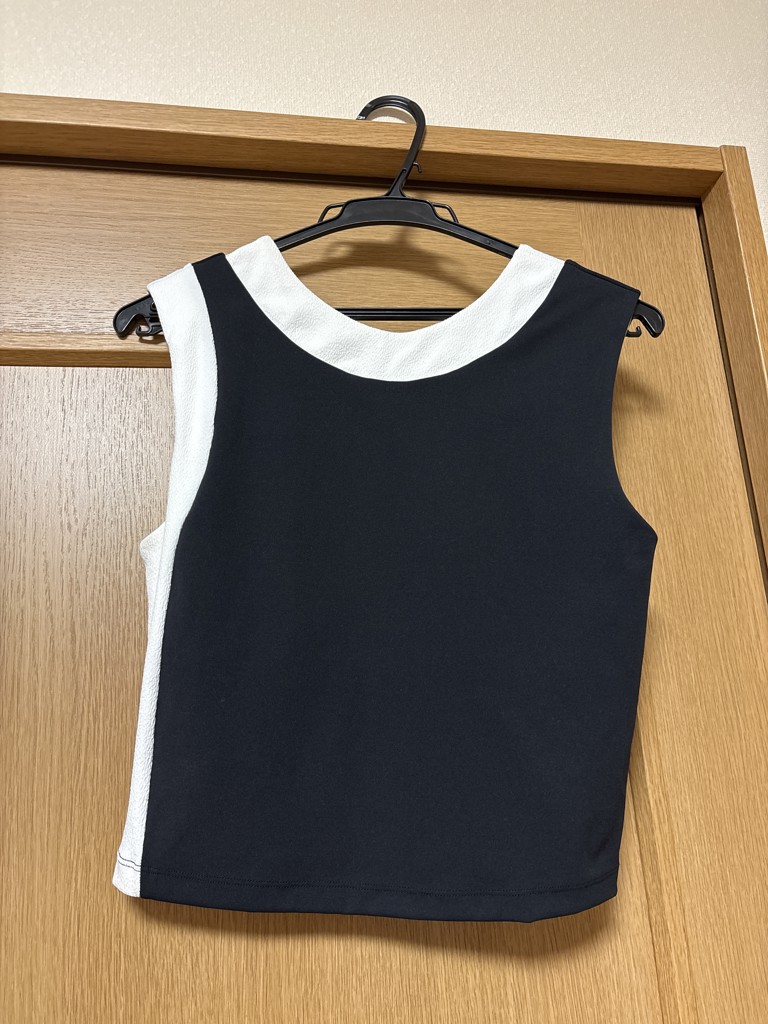 SUKALA】バイカラーショートタンクトップ(XS・S・M・Lサイズ ネイビー