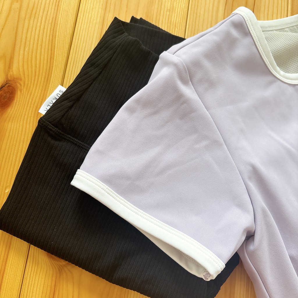 SUKALA】カップ付きスクープドネックTee＆レギンスセットアップ