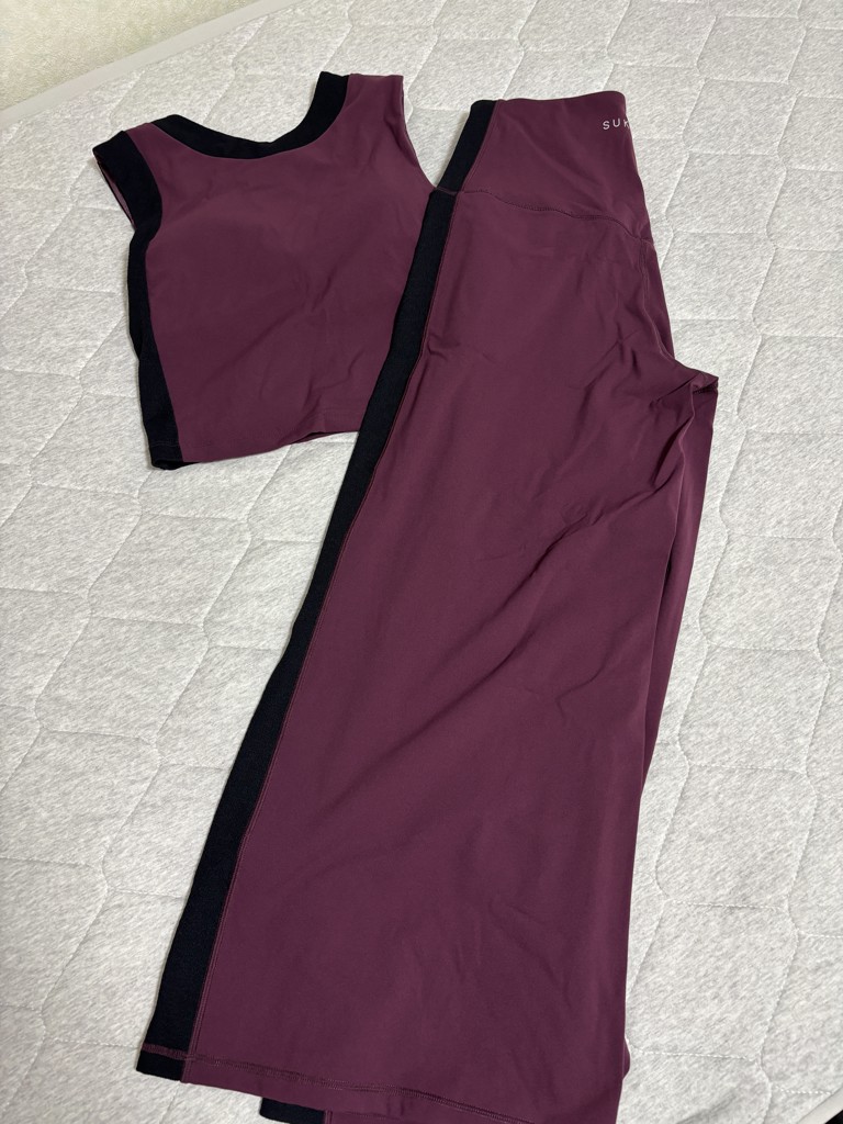 SUKALA】バイカラーワイドパンツ(M・L・LLサイズ ブラック