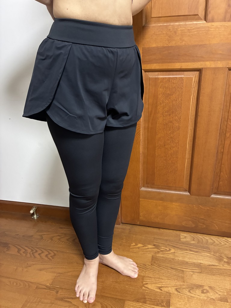 SUKALA】ショートパンツ付きレギンス(Sサイズ ブラック): ヨガウェア