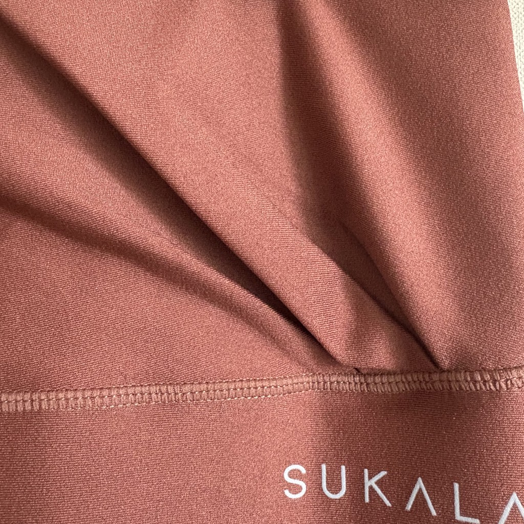 SUKALA】アシンメトリーギャザーレギンス(S・Mサイズ ブラウン