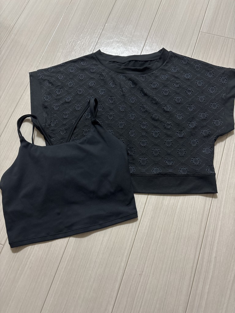 SUKALA】ブラトップ付きフラワーレーストップス(XS・L・LLサイズ オフ