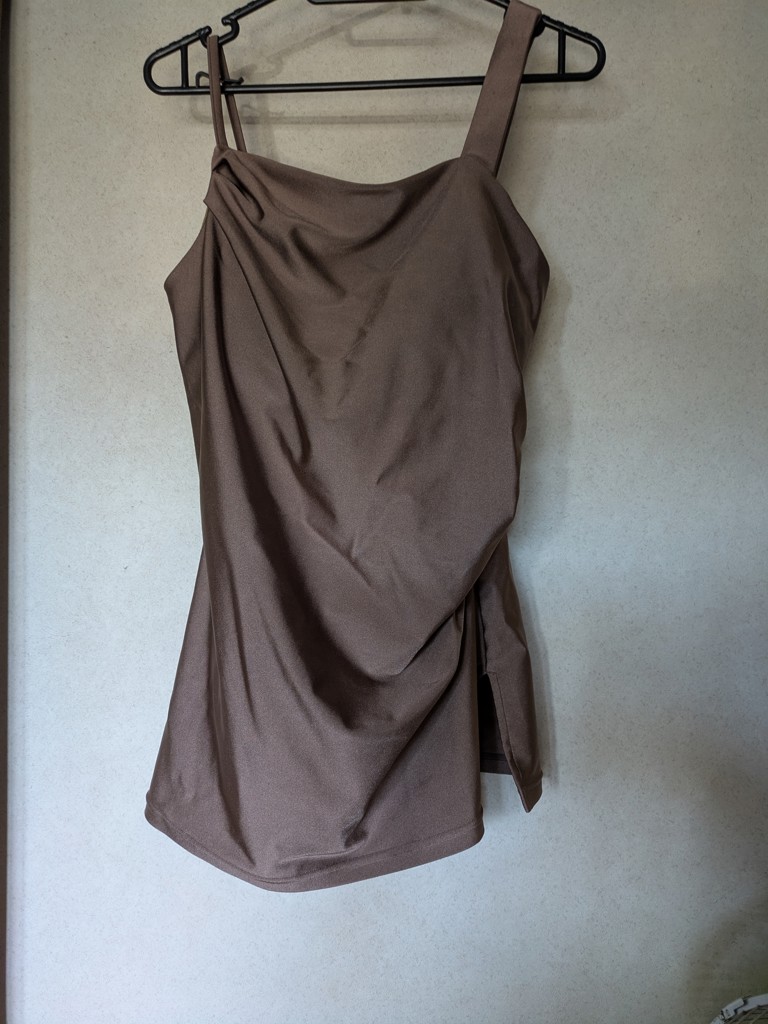 SUKALA】シャインストレッチアシンメトリーチュニック(XS・S・M・L