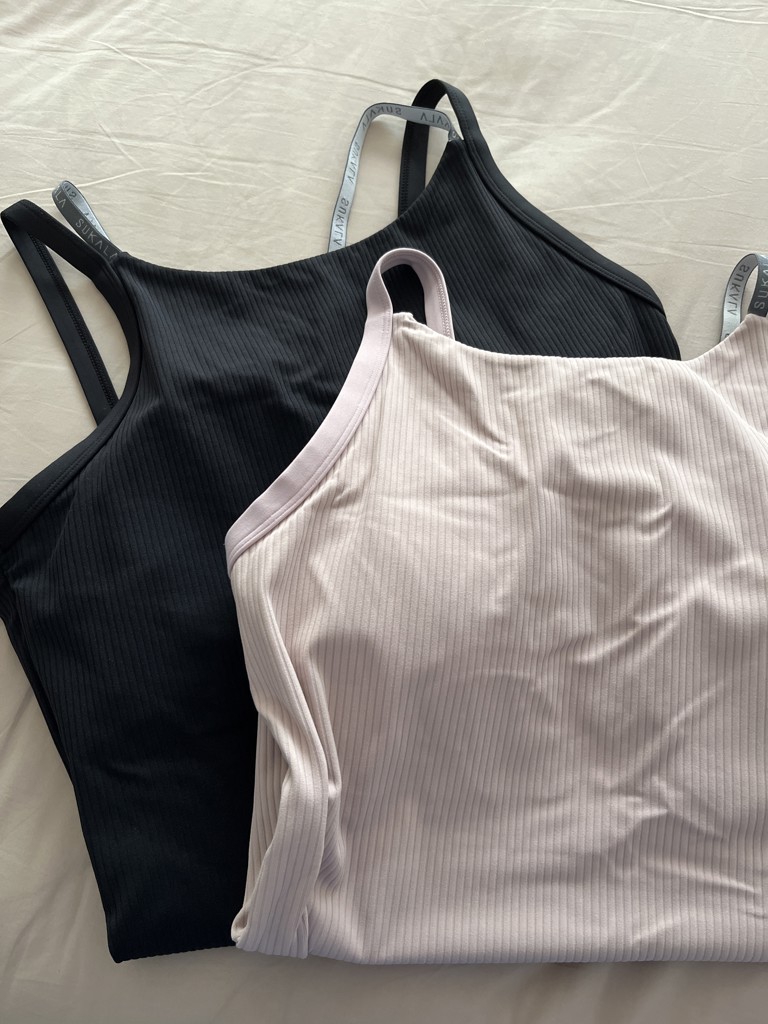 SUKALA】ダブルストラップリブロゴタンクトップ(XS・S・LLサイズ