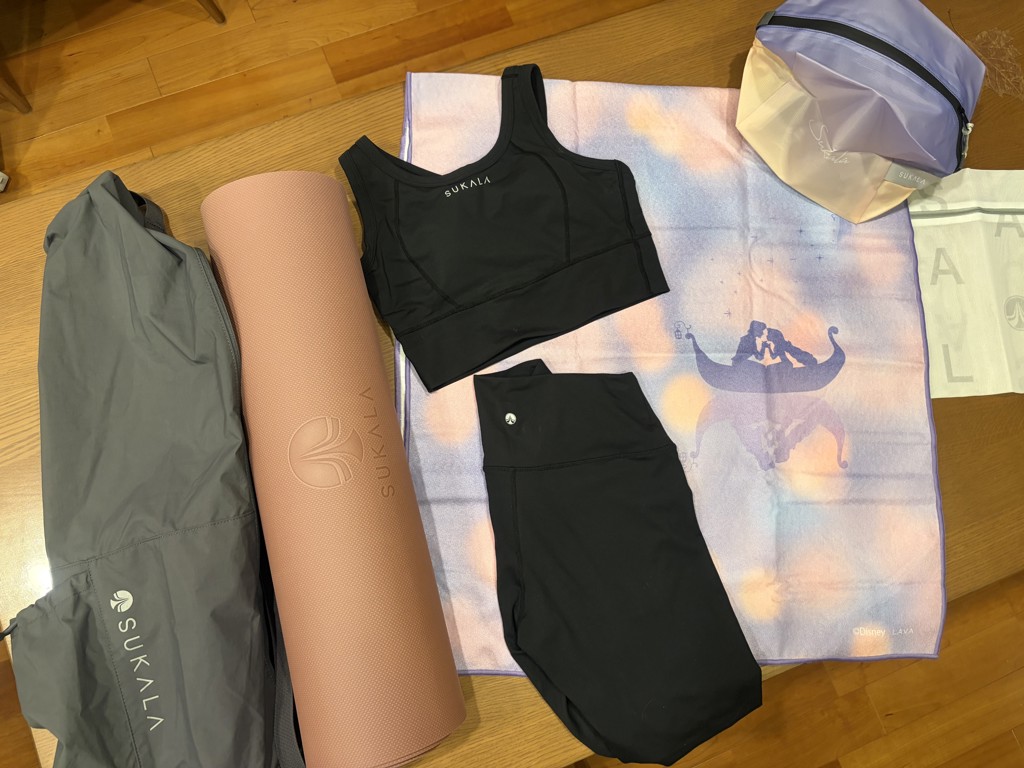 SUKALA】リバーシブルヨガマット6mm(ローズ・レモンライム・アクア