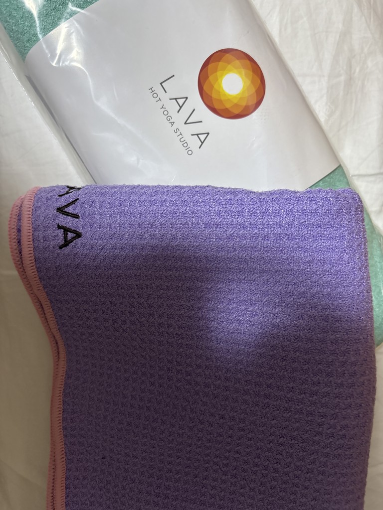 LAVAヨガマット（グレー）& ヨギラグ（紫）&エッセンシャルバーム ♋ヨガマット LAVA ヨガマット セット ラバヨガグッズ