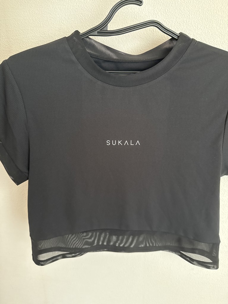 SUKALA】アクティブシアーカラークロップドTee(M・Lサイズ モーヴ