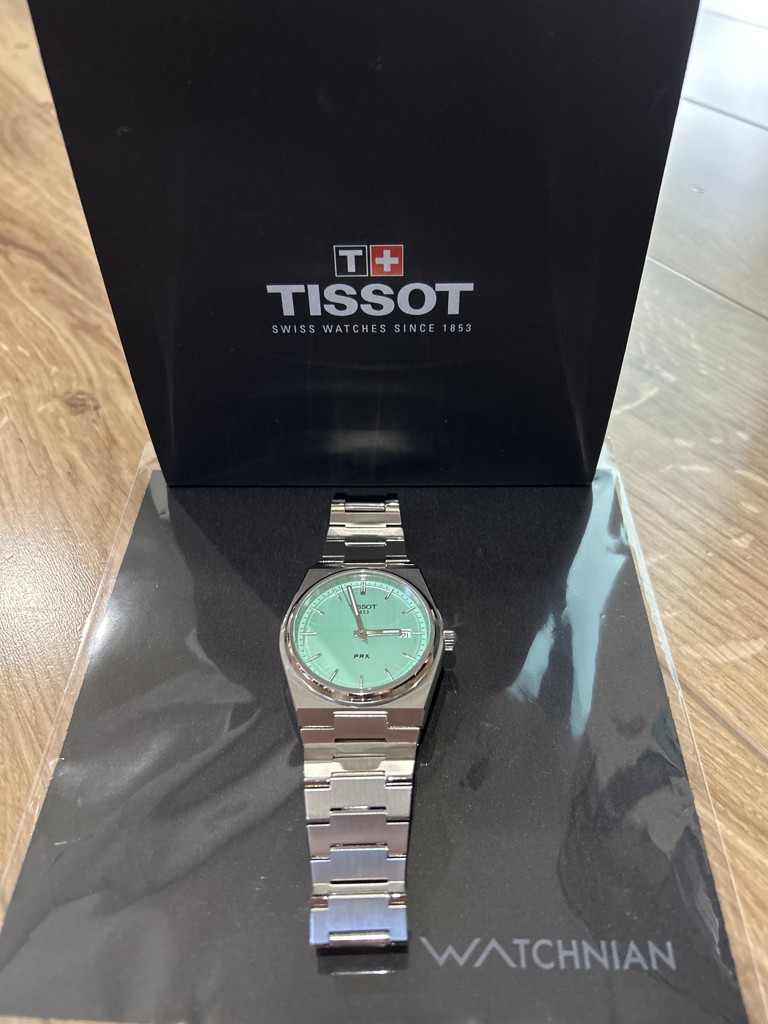 【未使用】ティソ　PRX　T137410A　クォーツ　エメラルドグリーン　デイト Tissot PRX T137410A Quartz Watch Emerald Green Dial Date