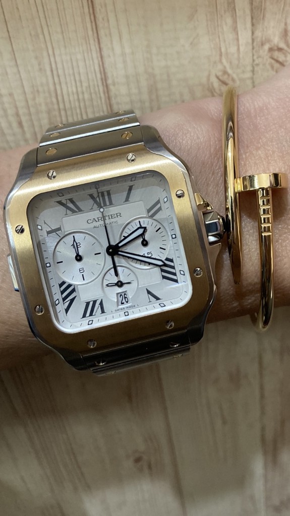 Cartier】カルティエ マストタンク LMシルバーQZ 純正尾錠付き