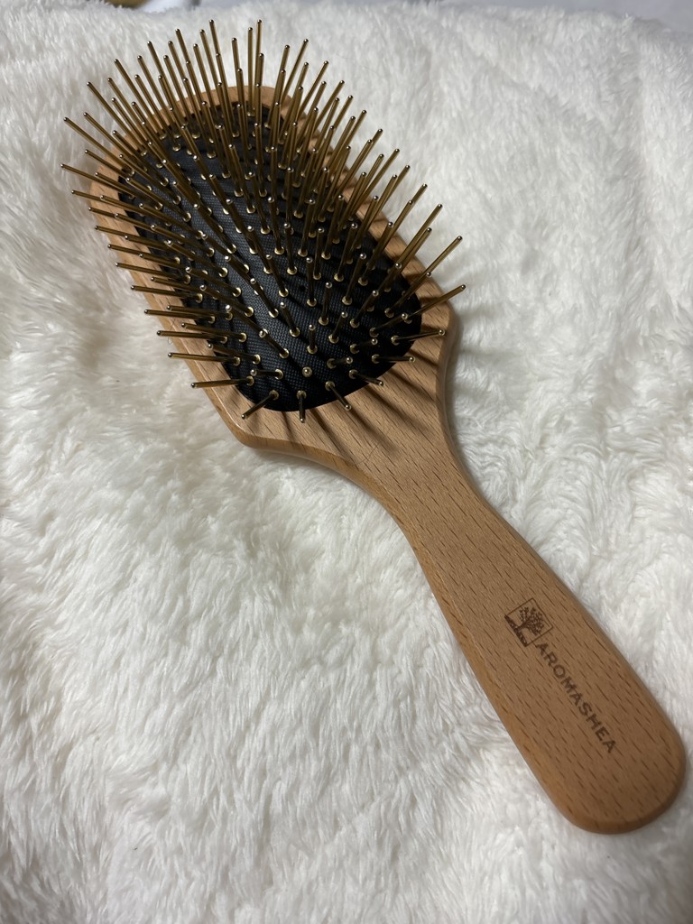 アロマシア ゴールドヘアブラシ 帯電防止 24金コーティングの