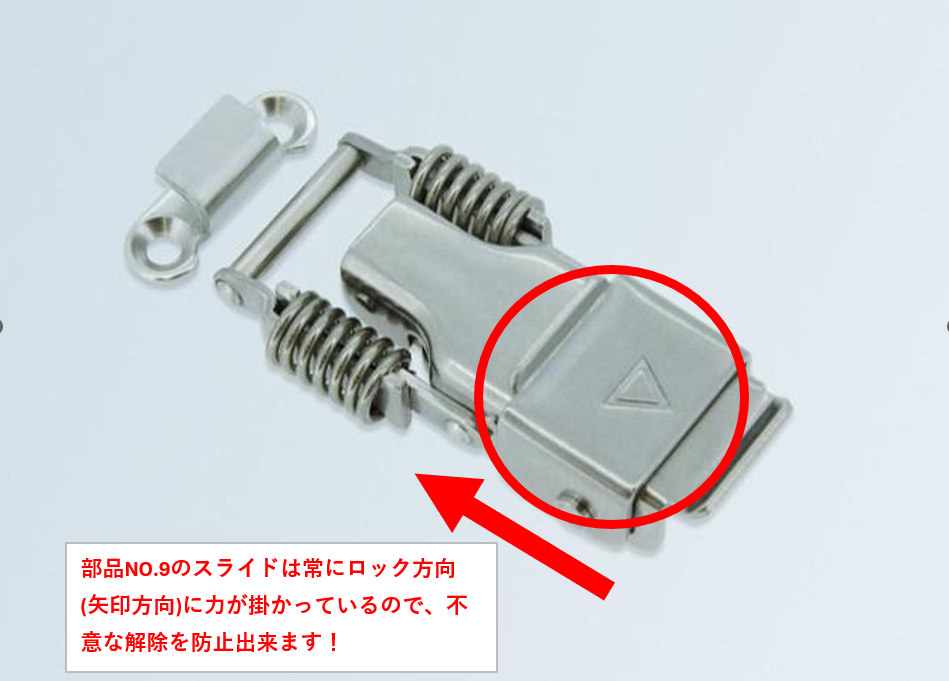 栃木屋EC_ロック付ステンレスキャッチクリップ: キャッチ 栃木屋EC_ロック付ステンレスキャッチクリップ: キャッチ