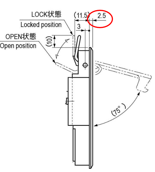 THA-234-2 キャッチ式平面ハンドル: 取手・ハンドル|機構部品や機械