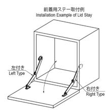 栃木屋EC_前蓋用ステー: ステー・ダンパー