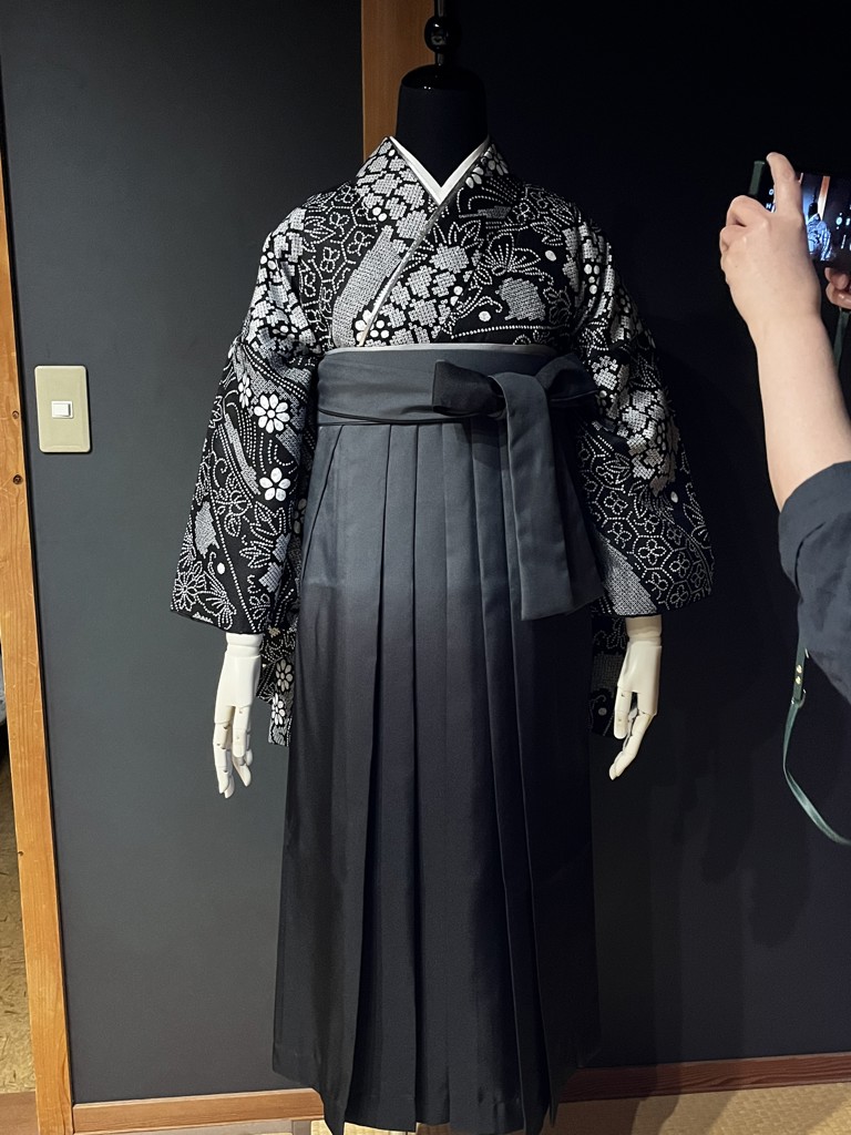グラデーション袴単品「黒色ぼかし」3S、2S、S、M、L、2L 袴 ジュニア 