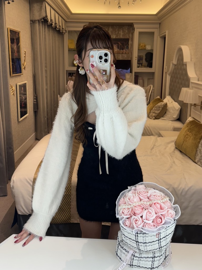 amerge アメルジュ feather foodie tops×ribbon onepiece