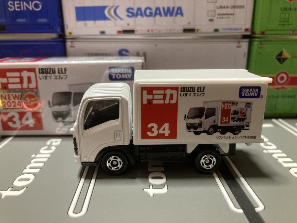 トミカ No.34 いすゞ エルフ 箱｜トミカシリーズ No.1～No.120｜限定品