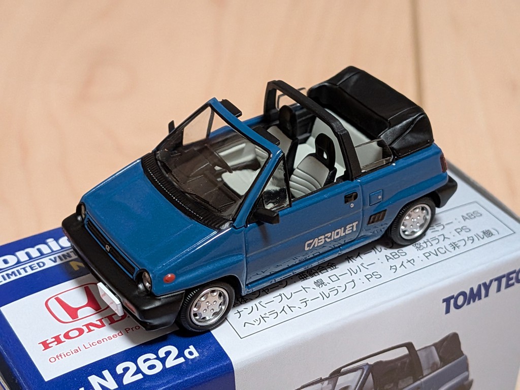 TOMICA Limited Vintage Neo LV-N262d Honda City Cabriolet (Blue