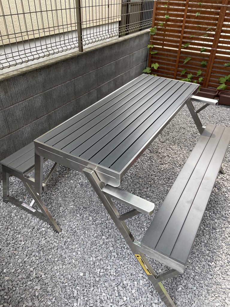 DULTON ONLINE SHOP | STAINLESS TABLE & BENCH DOUBLE WPC GRAY