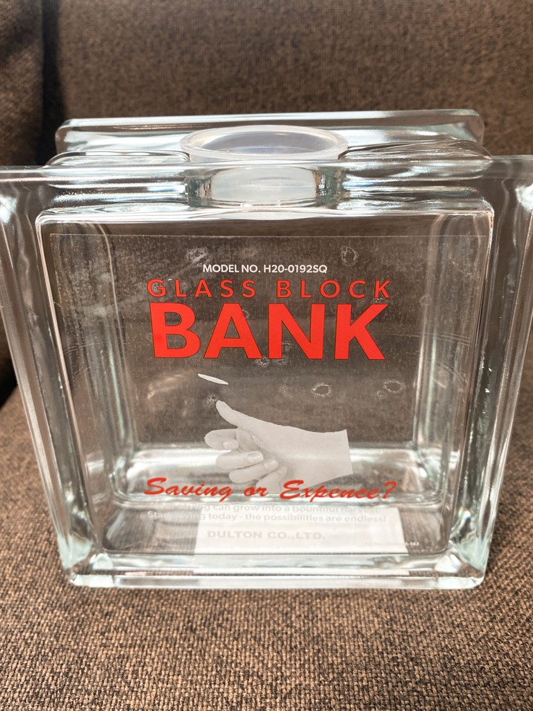 DULTON ONLINE SHOP | GLASS BLOCK BANK SQUARE(SQUARE): インテリア雑貨