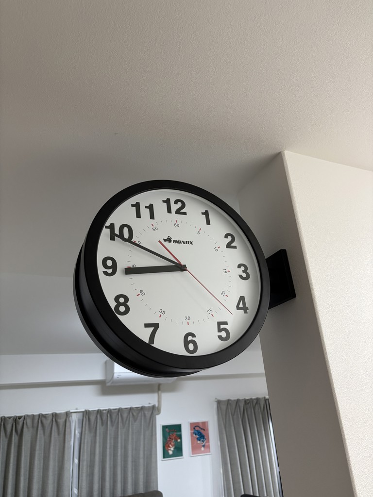 DULTON ONLINE SHOP | DOUBLE FACE WALL CLOCK BLACK(BLACK