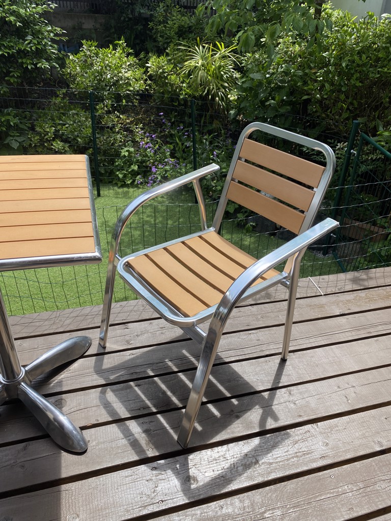 DULTON ONLINE SHOP | ALUMINUM CAFE CHAIR LIGHT BROWN: ファニチャー