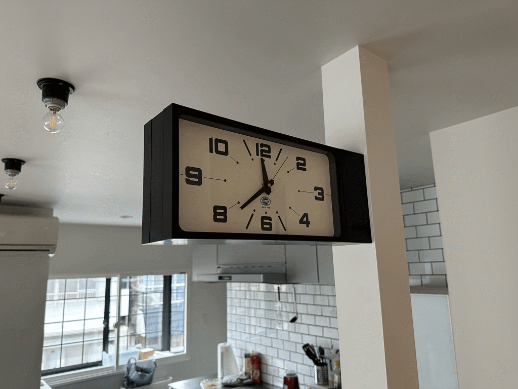 DULTON ONLINE SHOP | DOUBLE FACE CLOCK RECTANGLE BLACK(BLACK 