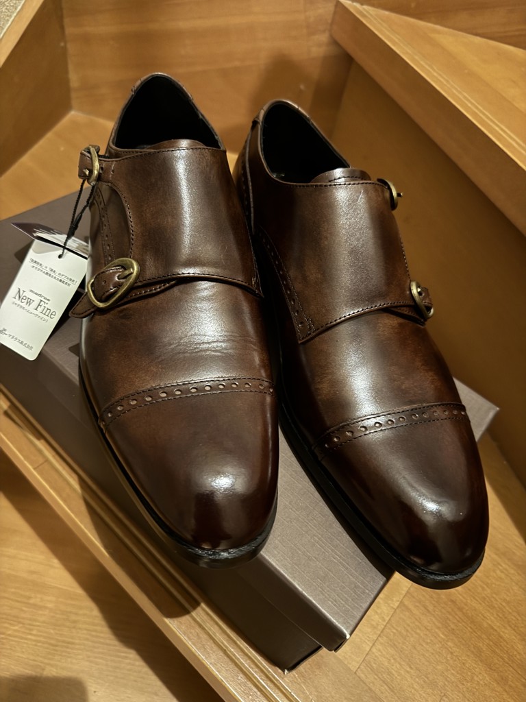 新品23100円☆madrasマドラス 防水ダブルモンクストラップ革靴 25.5 モンクストラップ（メンズ）の通販｜ドレスシューズ｜MADRAS