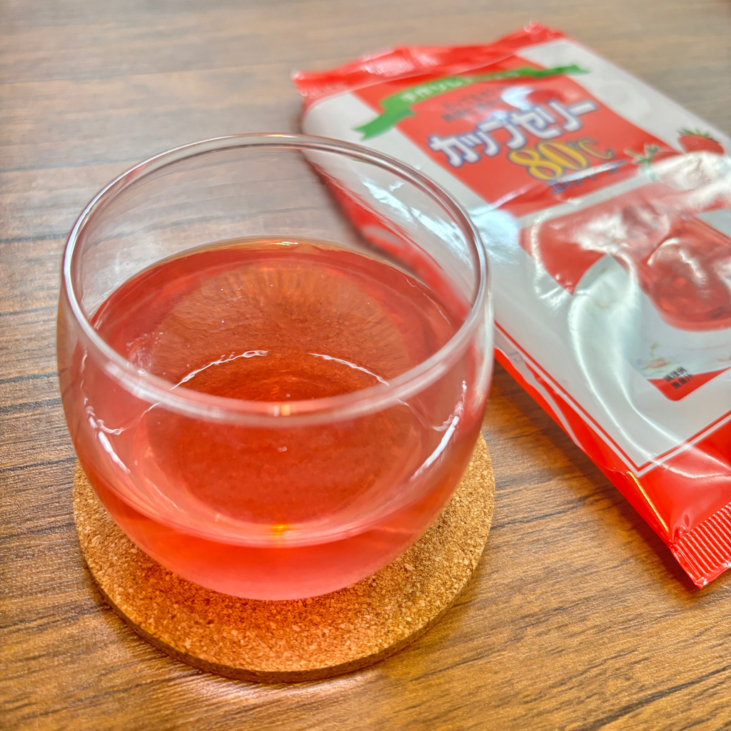 寒天の専門店】カップゼリー80℃ ストロベリー味(2袋入): スイーツ_