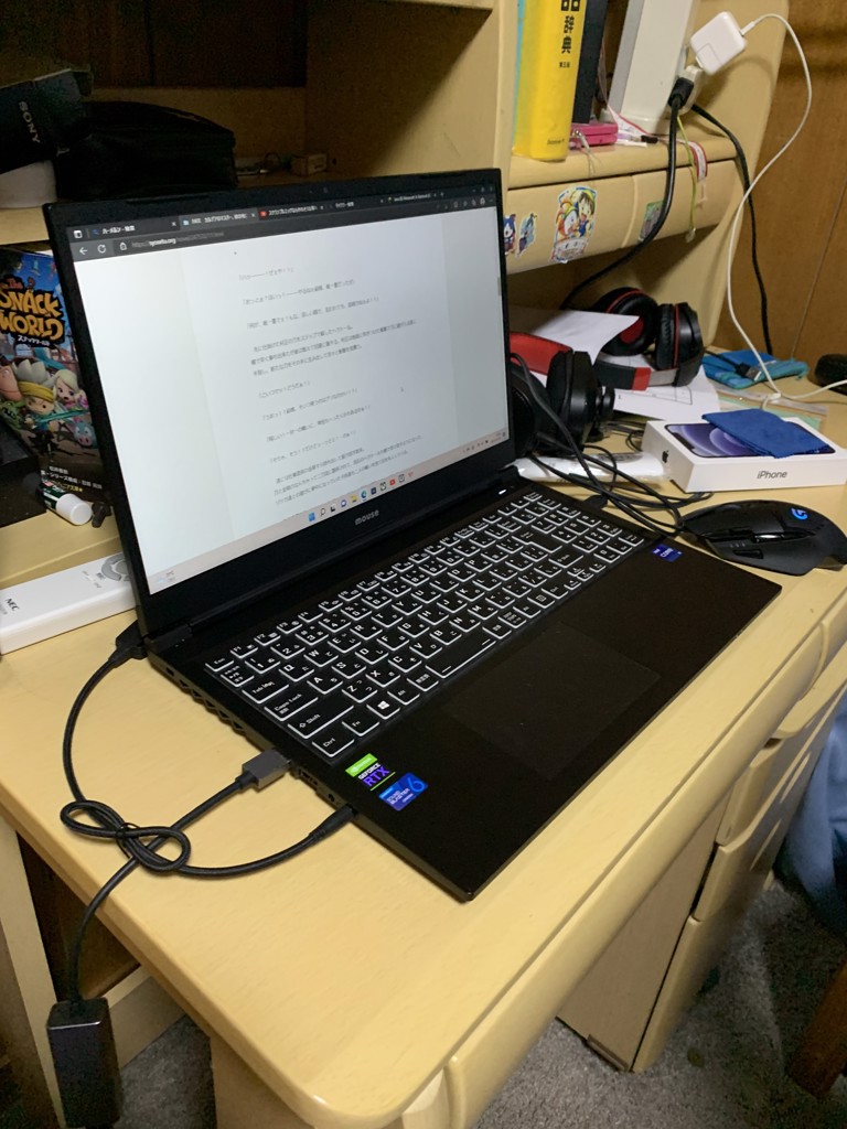 G-Tune P5-RT Windows 11 GeForce RTX 3050 Ti Laptop GPU 薄型 軽量化