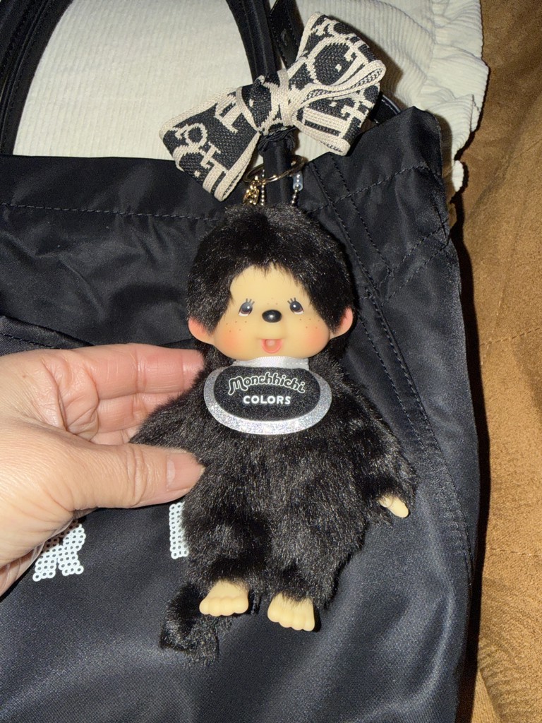 Monchhichi モンチッチ COLORS キーチェーン(ブラック): 通常| プラザ