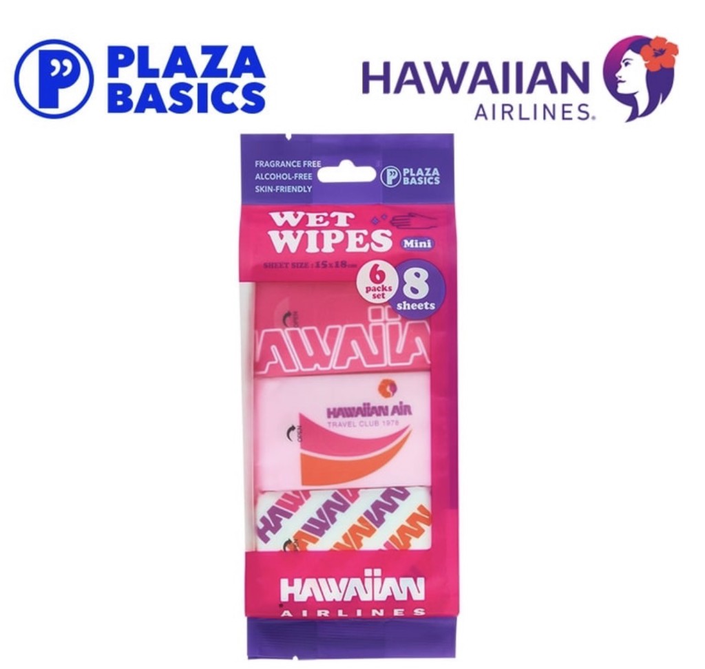 PLAZA BASICS HAWAIIAN AIRLINES ハワイアン航空 ウェットワイプミニ6