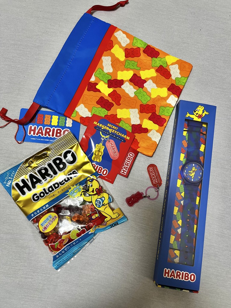 ハリボーゴールドベアパッケージ　巾着 HARIBO ハリボー 巾着(ピンク): 通常| プラザオンラインストア