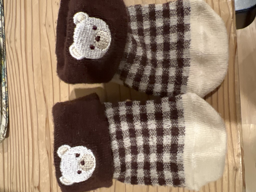 ベビー】くま刺繍ベビー足型ソックス 2025秋冬 ｜子供服&ベビー服