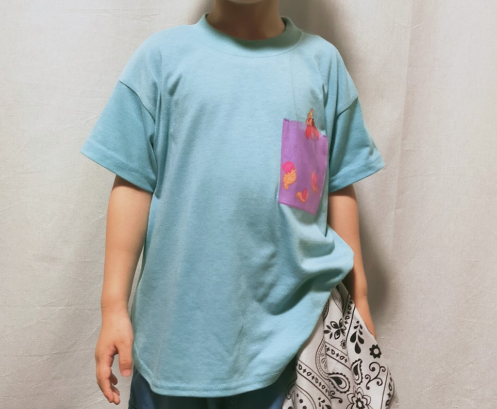 Disney】リトルマーメイド:PVCポケット半袖Tシャツ |子供服 Disney】リトルマーメイド:PVCポケット半袖Tシャツ |子供服