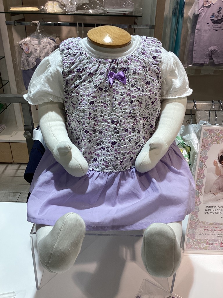 花柄リップルチュニック (70~90cm)(ﾜﾝｻｲｽﾞ(70-90cm) パープル系