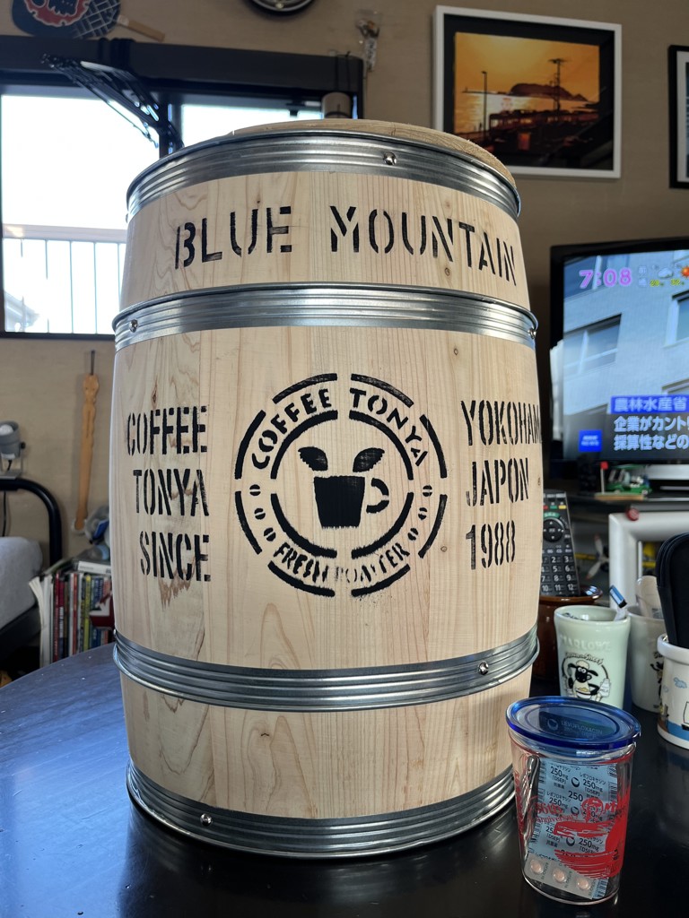 手作り受注生産】 珈琲問屋 コーヒー樽（30K）大