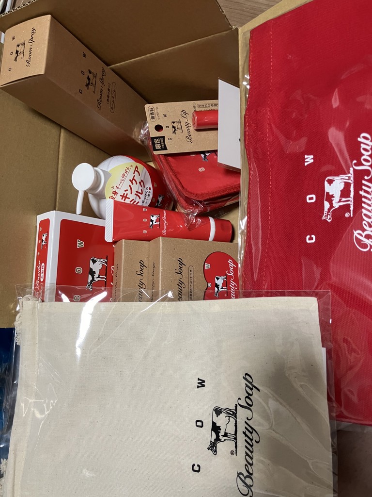 カウブランド赤箱 ミニトートバッグセット(バッグ :(約)縦16×横28×マチ