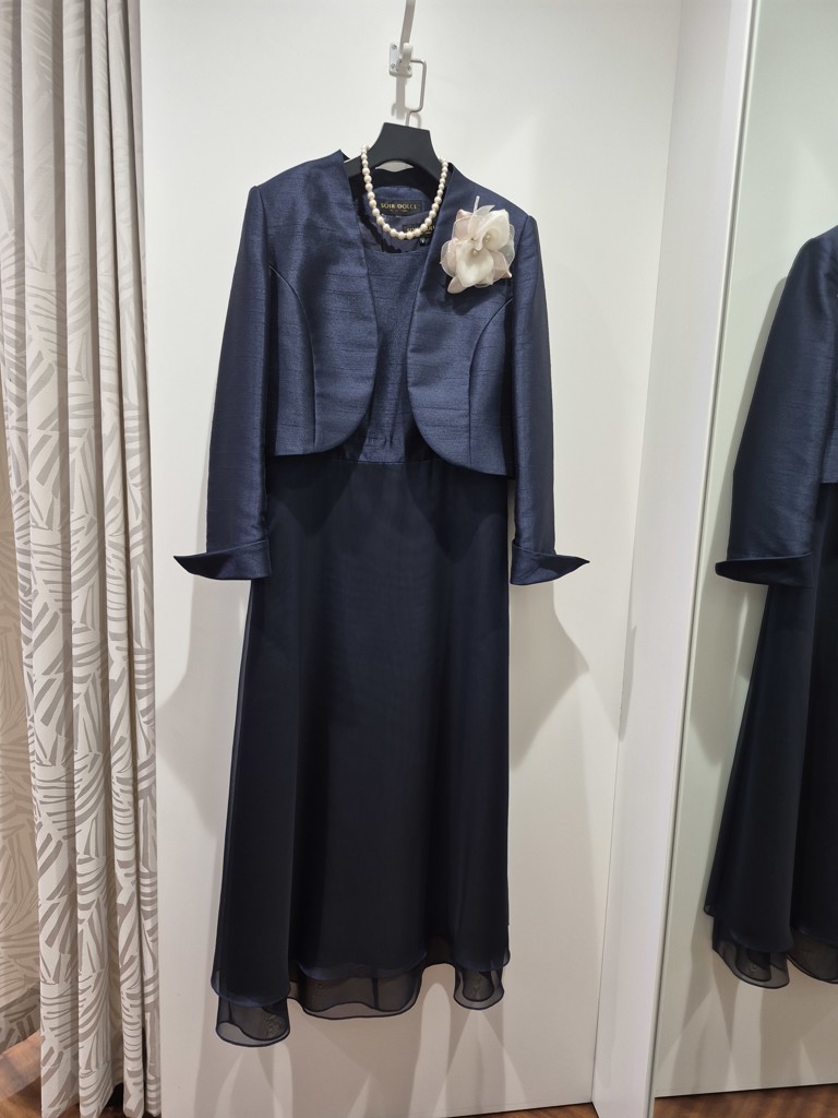 ピンクベージュ 11号】シャンブレーシャンタン ノーカラーボレロ