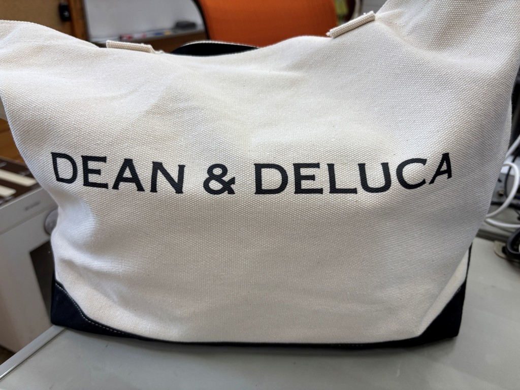 DEAN & DELUCA ブラック&ナチュラル キャンバストートバッグ | DEAN