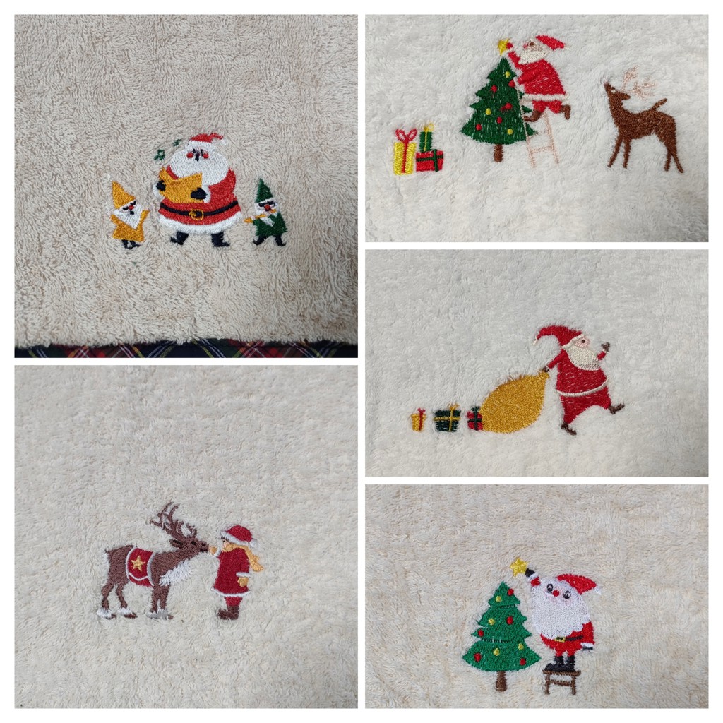 ハッピークリスマス ハンドタオル