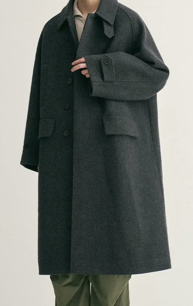 ANOTHER OFFICE Voyager Bold Balmacaan Coat(1 Black): アウター