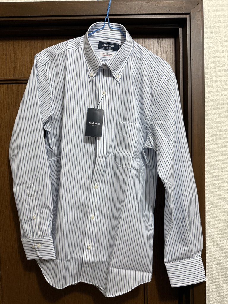 GREYSON ストライプ ボタンダウンシャツ M NY CARE FREE・SUPIMA COTTON オルタネイトストライプ 長袖