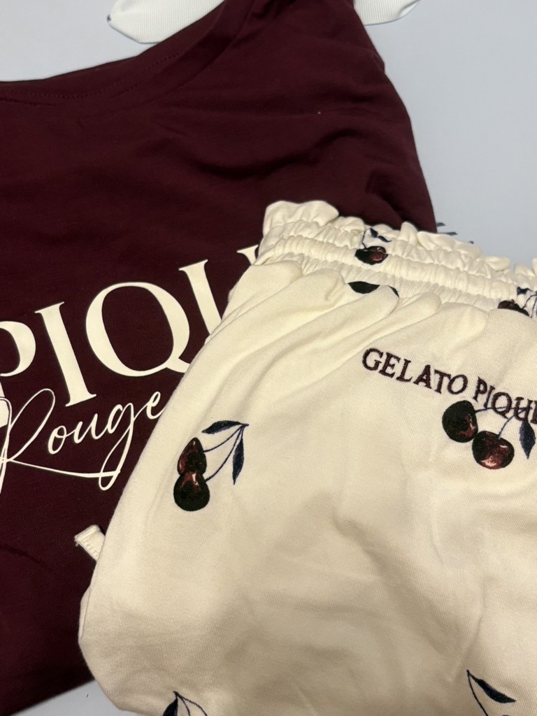 ONLINE限定】ルージュチェリーレーヨンロゴTシャツ＆ショート