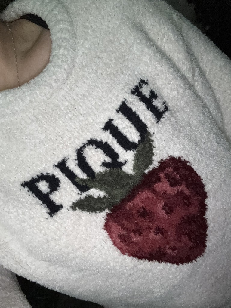 メランジストロベリージャガードプルオーバー(ニットプルオーバー