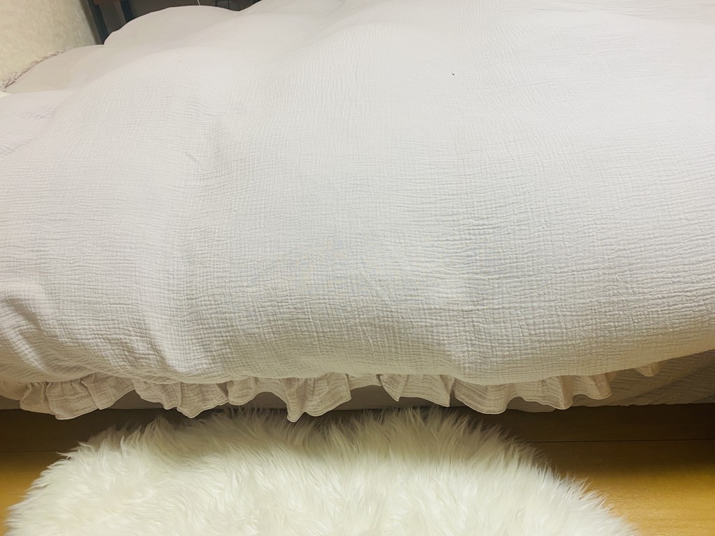 Sleep】ダブルガーゼフリル3点セット(ダブル)(寝具セット Sleep】ダブルガーゼフリル3点セット(ダブル)(寝具セット