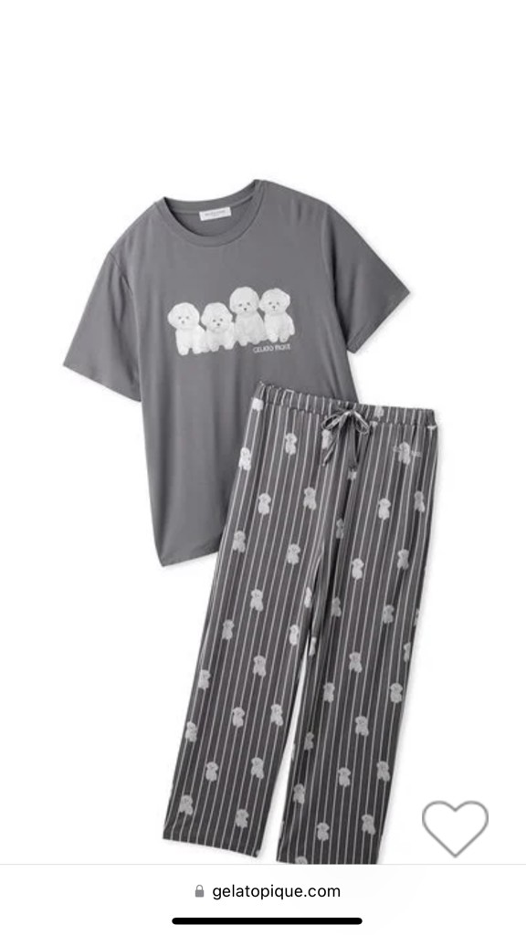 接触冷感】【ONLINE限定】【HOMME】ビションフリーゼ柄Tシャツ 接触冷感】【ONLINE限定】【HOMME】ビションフリーゼ柄Tシャツ